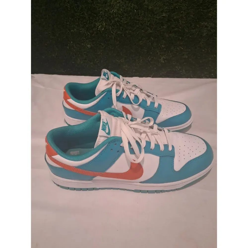 Nike Dunk Low Miami Dolphins White Dusty Cactus DV0833-102 Men's Size 13 Used